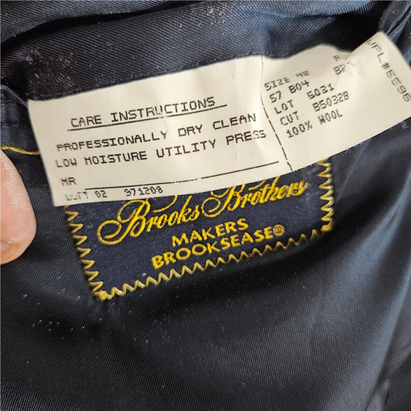 Brooks Brothers Men's Blazer Sport Jacket 100% Wool Makers Navy Blue Size 42R - Picture 6 of 14